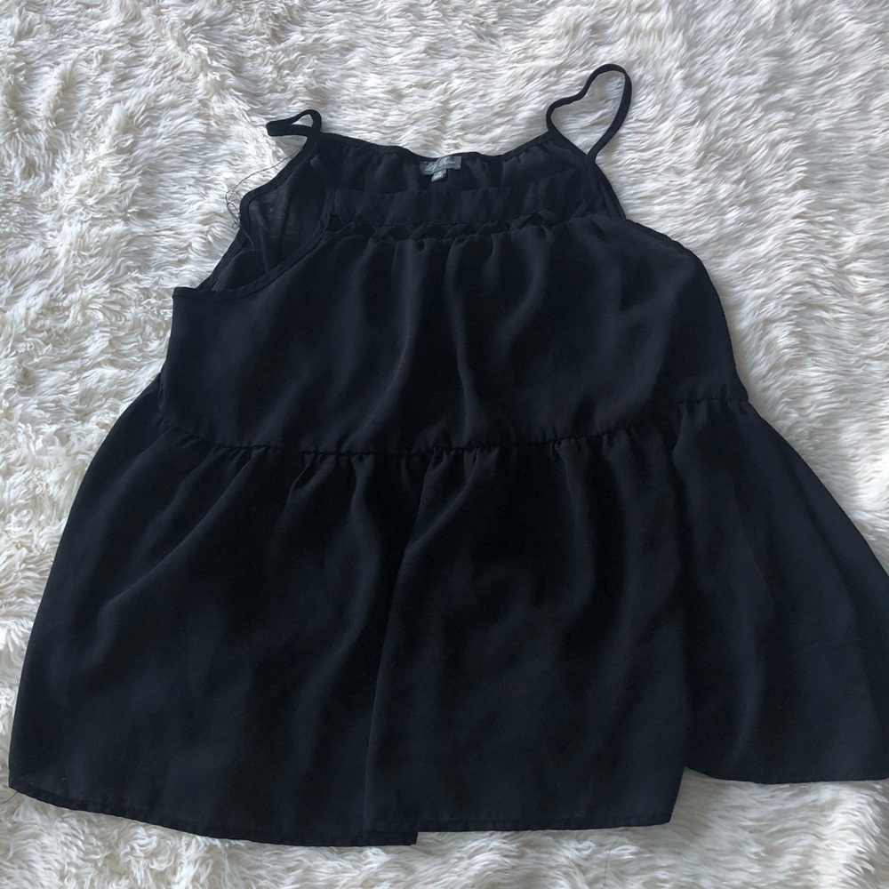 Sheer black tank top